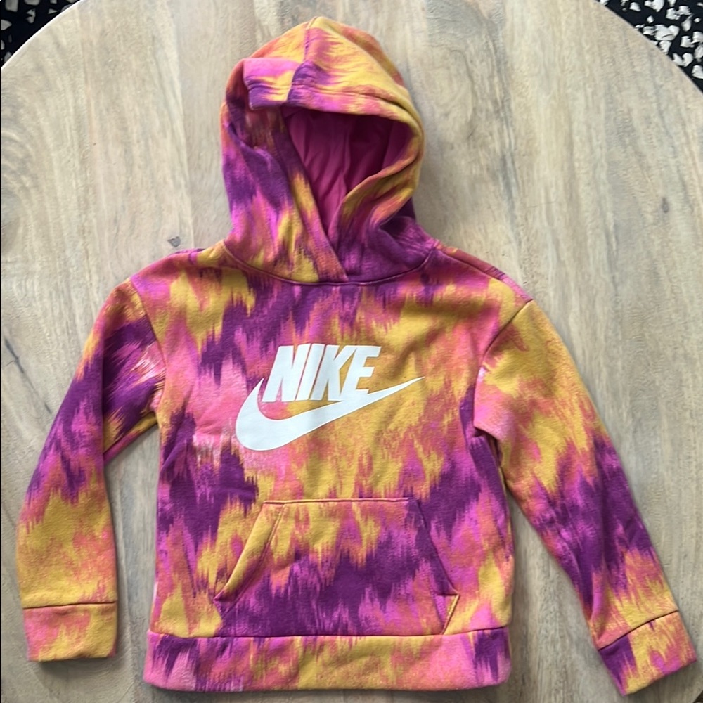 Nike Kids Tie-Dye Hoodie - Pink and Yellow
